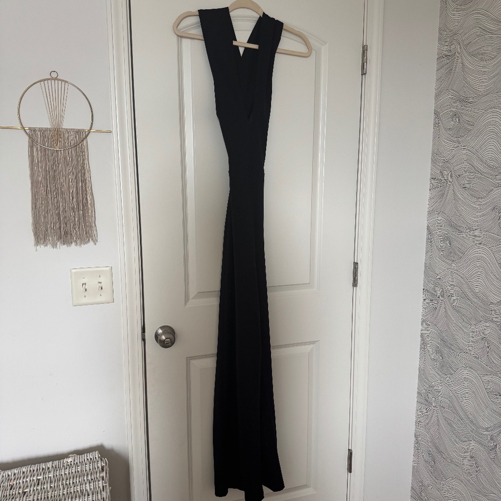 Black wide leg jumpsuit